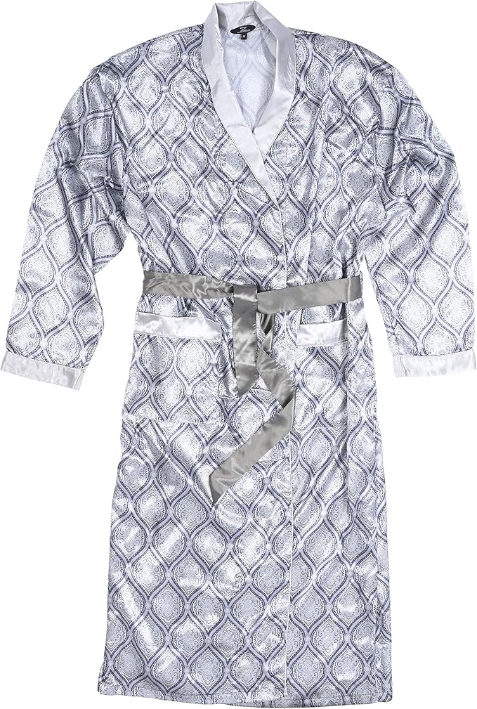 Mens Silky Satin Robe
