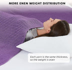 L'AGRATY Knitted Weighted Blanket - 60"x80" 20lbs Cooling Chunky Knit Heavy Blanket for Adults Braided Crochet Throw Thick Cable Yarn Knit Decorative No Beads Evenly Weighted Machine Washable