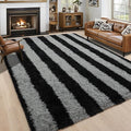 Noahas Large Fluffy 5x8 Area Rugs for Living Room Bedroom,Thick Shag Black and Grey Throw Rug,Big Soft Shaggy Bedside Non-Slip Plush Dorm Nursery Kids Carpet
