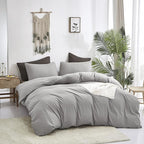 Cottonight Silver Grey Comforter Sets King Light Grey Bedding Comforter Set Pale Grey Color Blanket Quilts Soft Breathable Durable Bedding Comforter Sets