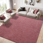 Keeko 4x6 Area Rugs for Living Room, Soft Modern Memory Foam Bedroom Rug Washable Indoor Rug Low Pile Minimalist Non Slip Carpet for Kids Nursery Dorm Room Home Decor Dark Red and White
