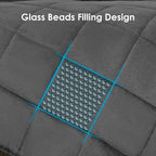 yescool Weighted Blanket for Adults (15 lbs, 48" x 72", Light Gray) Heavy Blanket for Sleeping Perfect for 140-160 lbs, Twin Size Breathable Blanket with Premium Glass Bead, Machine Washable