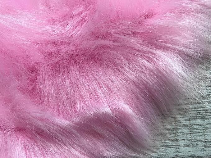 LAMBZY Bear Skin Rug Super Soft Fluffy Faux Fur for Bedroom Floor Sofa Living Room High-Density Plush Shaggy Carpet Sofa Cover Bedside Sheepskin Rug (4'x6', Pink)