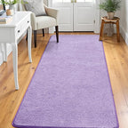 Keeko 2x6 Long Runner Rug, Purple Bedroom Bedside Runner Rug Living Room Carpet Area Throw Rugs for Hallway Soft Indoor Memory Foam Rugs for Teen Kids Classroom Nursery Dorm Laundry Room Decor