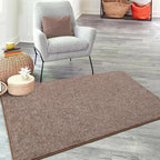 Keeko Soft Rugs for Bedroom, 3x5 Living Room Area Rug Washable Memory Foam Small Entryway Throw Rugs Low Pile Minimalist Non Slip Bedside Rug Carpet for Kids Nursery Dorm Room Decor Brown