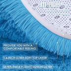 OLANLY 2x8 Machine Washable Runner Rugs for Hallway, Soft Fluffy Shaggy Bedside Rugs for Bedroom, Living Room, Indoor Floor Carpet for Kids Girls and Boys, Home Decor Aesthetic, Bright Blue