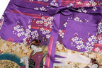 Valennia Women Long Silky Bathrobe Satin Kimono Robe Floral Printed Dressing Gown Sleepwear