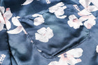 Valennia Women Long Silky Bathrobe Satin Kimono Robe Floral Printed Dressing Gown Sleepwear