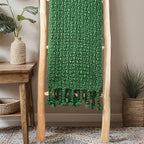 Home Soft Things Chunky Knit Basket Weave Throw Blanket 50"x60" - Boho Soft Microfiber with Braided Tassels - All Season Cozy Decorative Throw for Couch, Sofa, Bed, Indoor & Outdoor - Eden Green
