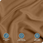Bare Home Bedding Duvet Cover California King Size - Premium 1800 Super Soft Collection - Lightweight, Cooling - Soft Breathable Bedding Duvet Cover (Cal King, Caramel)