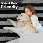 Noahas Large Fluffy 6x9 Area Rugs for Living Room Bedroom,Thick Shag Black and Grey Throw Rug,Big Soft Shaggy Bedside Non-Slip Plush Dorm Nursery Kids Carpet