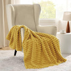 Bedsure GentleSoft Yellow Throw Blanket for Couch - Super Soft Cozy Blankets for Women, Cute Small Blanket for Girls, 50x70 Inches