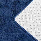 Deerhoo Large Shag Area Rugs 8 x 10, Plush Fuzzy Rugs for Living Room, Ultra Soft Fluffy Furry Rug for Bedroom, Indoor Carpet Nursery Rugs for Kids Room Home Decor,Navy Blue