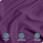 Bare Home Bedding Duvet Cover Queen Size - Premium 1800 Super Soft Collection - Lightweight, Cooling Duvet Cover - Soft Breathable Bedding (Queen, Plum)