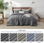 Bedsure Twin/Twin XL Comforter Set - Charcoal Grey Soft Bedding for All Seasons, Cationic Dyed Bed Set, 2 Pieces, 1 Twin Size Comforter (68"x88") and 1 Pillow Sham (20"x26"+2")