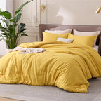 Bedsure Queen Comforter Set - Dark Red Comforter Queen Size, Soft Bedding for All Seasons, Cationic Dyed Bedding Set, 3 Pieces, 1 Comforter (90"x90") and 2 Pillow Shams (20"x26"+2")