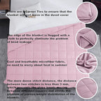 L'AGRATY Weighted Blanket - 60"x80" 15lbs Cooling Breathable Heavy Blanket Microfiber Material with Glass Beads for Adult All-Season Summer Fall Winter Soft Thick Comfort