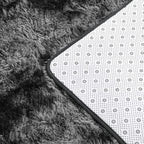 Deerhoo Large Shag Area Rugs 10 x 14, Tie-Dyed Plush Fuzzy Rugs for Living Room, Ultra Soft Fluffy Furry Rug for Bedroom, Anti-Skid Indoor Carpet Nursery Rugs for Kids Room Home Decor, Dark Grey