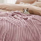 Bedsure GentleSoft Pink Fleece Blanket for Couch - Cozy Soft Blankets for Women, Cute Small Throws for Girls, 50x70 Inches