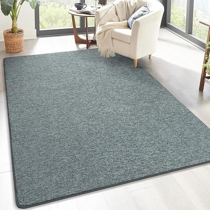 Keeko Soft Rugs for Bedroom, 3x5 Living Room Area Rug Washable Memory Foam Small Entryway Throw Rugs Low Pile Minimalist Non Slip Bedside Rug Carpet for Kids Nursery Dorm Room Decor Grey