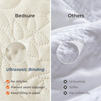 Bedsure Quilts Queen Size - Ultra Soft Pre-Washed Cloud-Like Bedding, All-Season Lightweight Comforter for Country Bedroom, Leaf Design Coverlet in Cream Yellow, 90 x 96 Inches | Stitch-Free Quilting, Ultra Soft, Lightweight, Machine Washable, Pet-Frie...