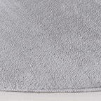 SAFAVIEH Washable Rug Faux Rabbit Fur Shag Collection - 6' Round, Silver, Slip Resistant & Easy Cleaning, Ideal for Living Room, Bedroom, Kids Playroom, Nursery, Dining Space (FRF100G)