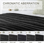 Chenille Throw Blanket for Couch 50"X 60", Soft Cozy Throws with Fringe Tassel for Bed Sofa Chair Cover, Lightweight Knitted Decorative Boho Blankets for Living Room, Black