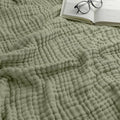 Comfy Cubs Muslin Blanket for Adults King 108" x 90" - 6 Layer Soft, Breathable & Lightweight Muslin Adult Blanket - Machine Washable & Designed in The US Bedding for All Seasons - Sage