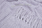 Chanasya Premium Textured Knit Throw Blanket with Tassels - Soft, Cozy Blanket for Couch, Bed, Living Room - 50" x 65” - Misty Lilac