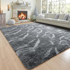 Noahas Large Fluffy 5x8 Area Rugs for Living Room Bedroom,Thick Shag Grey Throw Rug,Big Soft Shaggy Bedside Non-Slip Plush Dorm Nursery Kids Carpet