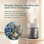 HoMedics Humidifiers for Bedroom, Home, Nursery, Office and Plants. Total Comfort UV-C Ultrasonic Humidifier, Leak Resistant Design, 0.97 Gallon Tank, 35 Hour Run Time, Quiet, Cool Mist, Night Light