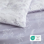Bedsure Twin/Twin XL Comforter Set - Lavender Comforter, Cute Floral Bedding Comforter Sets, Gifts for Woman, 2 Pieces, 1 Soft Reversible Botanical Flowers Comforter and 1 Pillow Sham