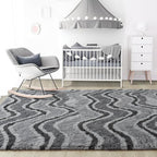 Noahas Large Fluffy 6x9 Area Rugs for Living Room Bedroom,Fuzzy Grey Thick Shag Throw Rug,Big Soft Shaggy Bedside Non-Slip Plush Dorm Nursery Kids Carpet