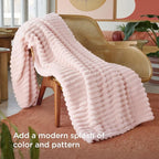 Bedsure GentleSoft Crystal Pink Fleece Blanket for Couch - Cozy Soft Blankets for Women, Cute Small Throws for Girls, 60x80 Inches