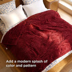 Bedsure GentleSoft Scarlet Sage Fleece Blanket for Couch - Cozy Soft Blankets for Women, Cute Small Throws for Girls, 108x90 Inches