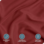 Bare Home Bedding Duvet Cover King Size - Premium 1800 Super Soft Collection - Lightweight, Cooling - Soft Breathable Bedding Duvet Cover (King, Rosewood)