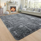 Noahas Large Fluffy 5x8 Area Rugs for Living Room Bedroom,Soft Grey Thick Shag Throw Rug,Big Shaggy Bedside Non-Slip Plush Dorm Nursery Kids Carpet