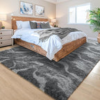 Noahas Large Fluffy 5x8 Area Rugs for Living Room Bedroom,Thick Shag Grey Throw Rug,Big Soft Shaggy Bedside Non-Slip Plush Dorm Nursery Kids Carpet
