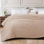 Exclusivo Mezcla Fleece King Size Bed Blanket, Ultra Soft, Lightweight and Fuzzy Camel Blanket for Women, Home Decor, 90x104 Inches