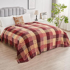 Boho Throw Blanket,Patchwork Large Blankets for Sofa Double Bed Armchair Couch,Weighted Soft Furniture Throws,Tassels Chenille Throws and Blankets for Bohemian Decor (86"*102")…