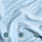 Bare Home Bedding Duvet Cover Extra Long Size - Premium 1800 Super Soft - Lightweight, Cooling Duvet Cover - Soft Breathable Bedding (Twin/Twin XL, Light Blue)