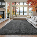5x7 Area Rug Fluffy Shaggy Ultra Soft Faux Fur Non-Slip Machine Washable Carpet for Bedroom, Living Room, Nursery & Dorm Cozy Home Decor