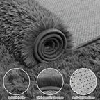 5x8 Area Rugs for Living Room: Soft Fluffy Shag Grey Rugs for Bedroom, Non Slip Large Fuzzy Plush Rug Indoor Floor Carpet for Nursery Kids Boys Girls Room, Dorms, Playroom, Modern Home Decor