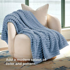 Bedsure GentleSoft Twin Blanket for Couch - Cozy Soft Blankets for Women, Cute Small Throws for Girls, Blue, 60x80 Inches