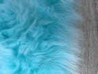 LAMBZY Bear Skin Rug Super Soft Fluffy Faux Fur for Bedroom Floor Sofa Living Room High-Density Plush Shaggy Carpet Sofa Cover Bedside Sheepskin Rug (2'x3', Blue)