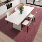 Keeko 4x6 Area Rugs for Living Room, Soft Modern Memory Foam Bedroom Rug Washable Indoor Rug Low Pile Minimalist Non Slip Carpet for Kids Nursery Dorm Room Home Decor Dark Red and White