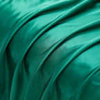 Blackish Green Satin Pillowcase Standard Set of 2 with Envelope Closure，Blackish Green Silk Pillowcase for Hair and Skin (20x26)