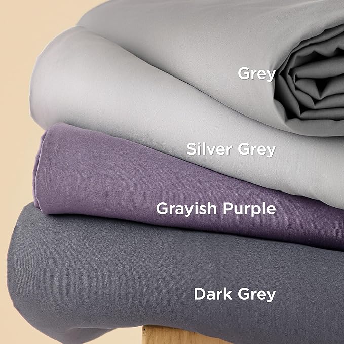 Bedsure Duvet Cover King Size - Only Includes 1 Duvet Cover (104"x90"), Hotel Luxury Soft Double Brushed All Season Bedding for Kids & Adults, Zipper Closure, Grey (No Comforter, No Pillow Shams)