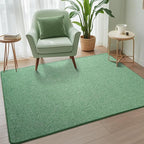 Keeko Soft Rugs for Bedroom, 3x5 Living Room Area Rug Washable Memory Foam Small Entryway Throw Rugs Low Pile Minimalist Non Slip Bedside Rug Carpet for Kids Nursery Dorm Room Decor Green