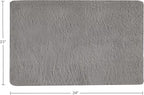 Home-Complete Faux Fur Bath Mat – 21x34-Inch Nonslip Jacquard Faux Fur Rug for Washable Rug Bathroom or Kitchen, Gray